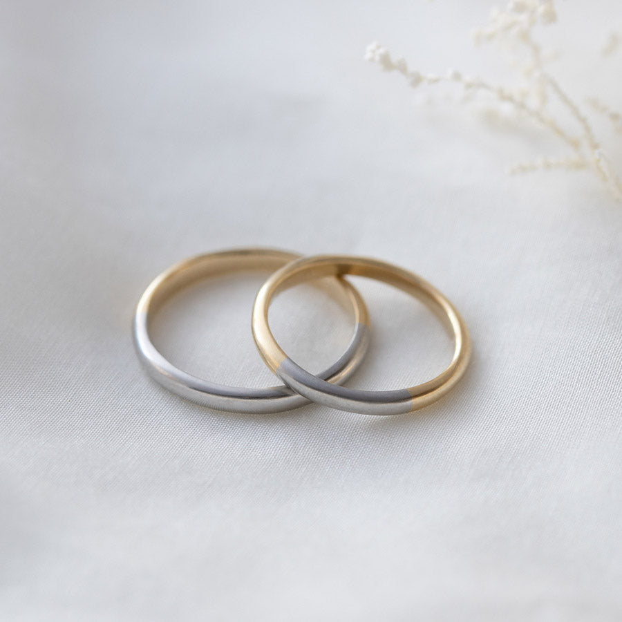 BRIDAL RING［朝やけ 8:2 K18YG/Pt900］結婚指輪