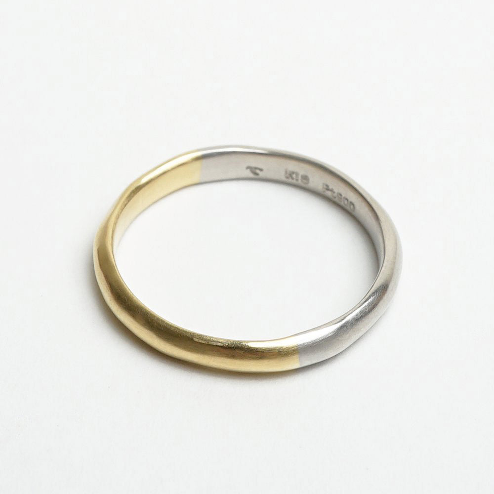atelier plow BRIDAL RING［朝やけ 5:5 Pt900/K18YG］結婚指輪