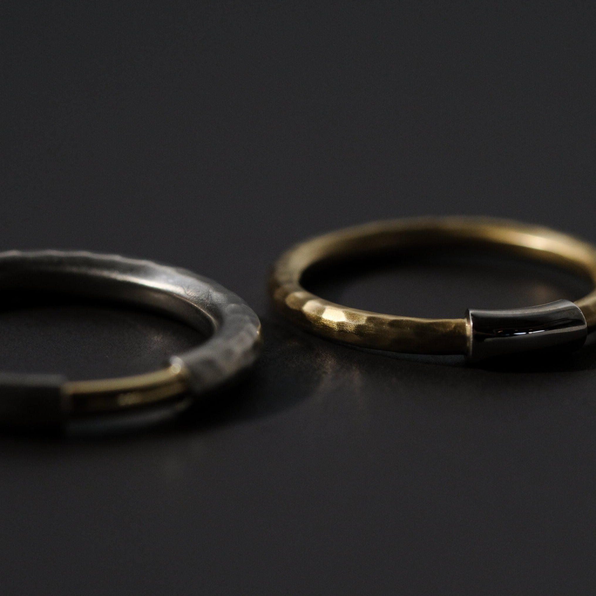 BRIDAL RING［001 HAMMERED - K18WG×K18YG］結婚指輪（ペア）