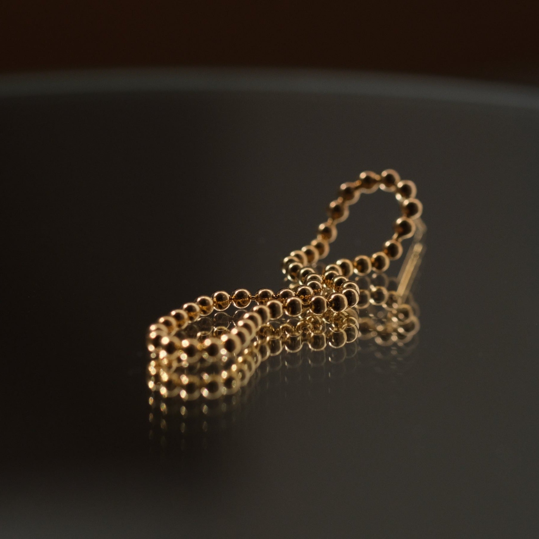 《別注カラー》DOT ループピアスS 5cm-GOLD(シングル)