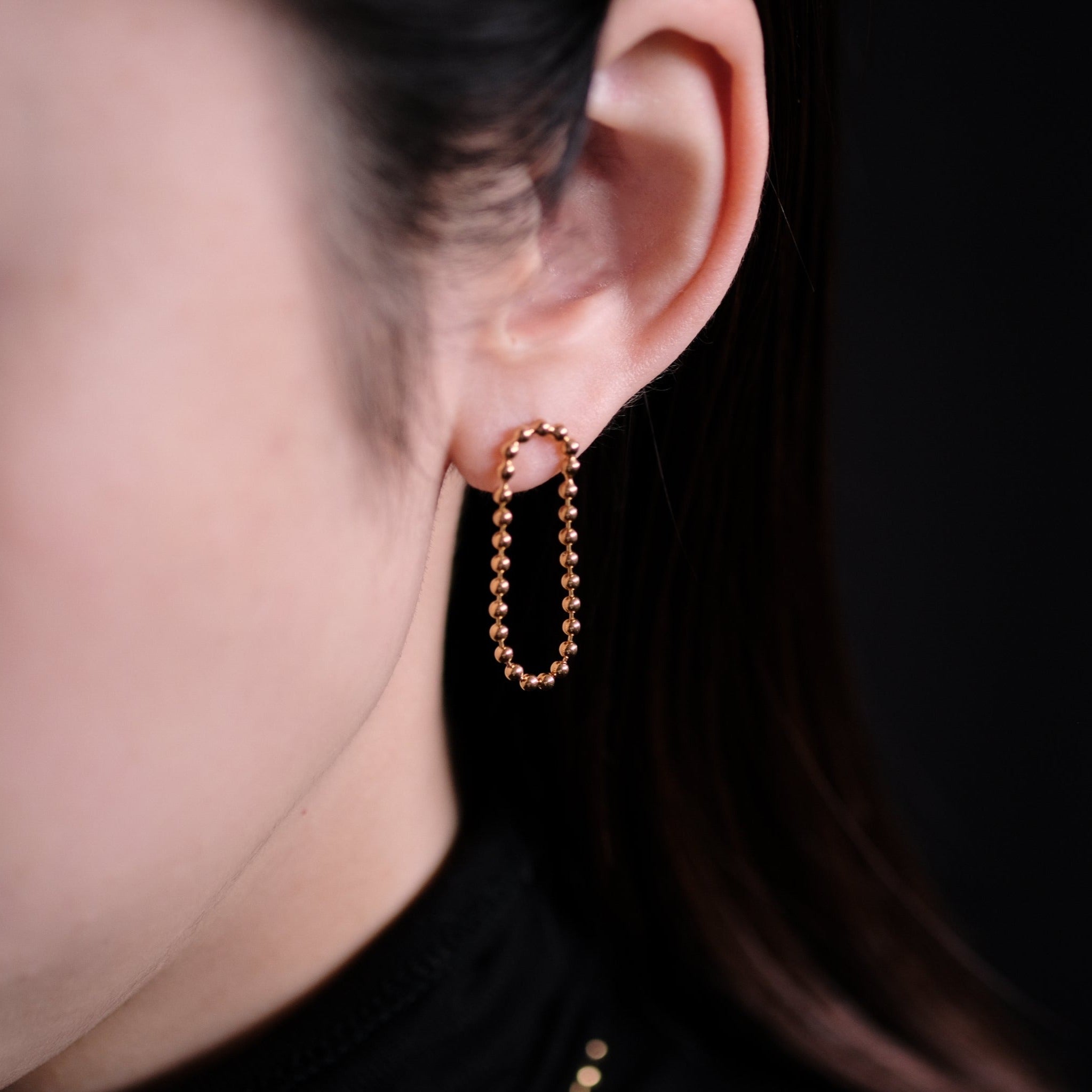 《別注モデル》DOT ループピアス 3cm-GOLD(ペア)