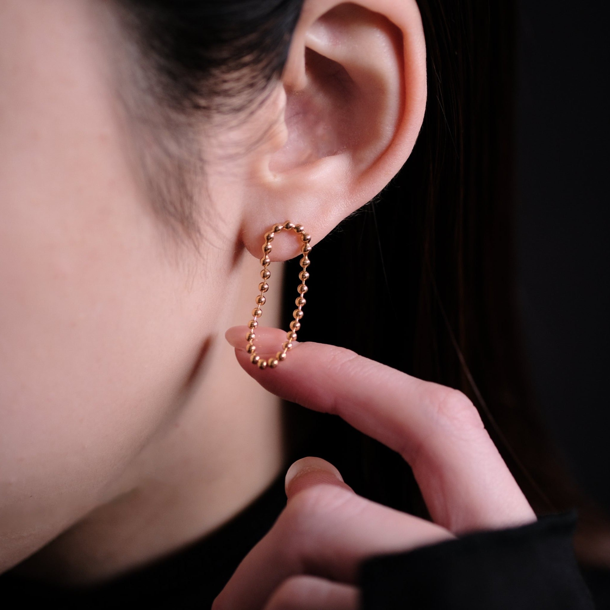 《別注モデル》DOT ループピアス 3cm-GOLD(ペア)