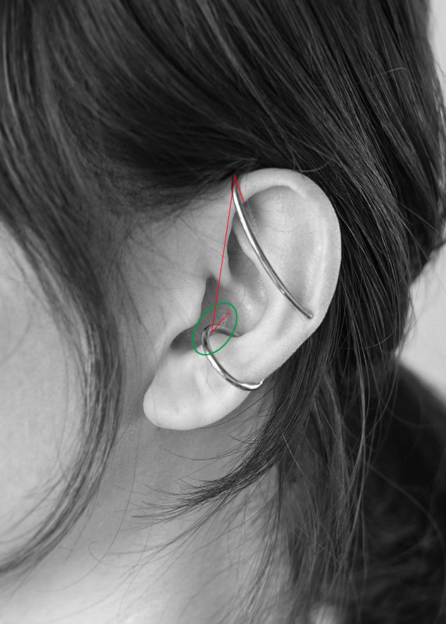 revie objects -〈LINKING〉wind ear cuffs シルバー/ゴールド イヤーカフ