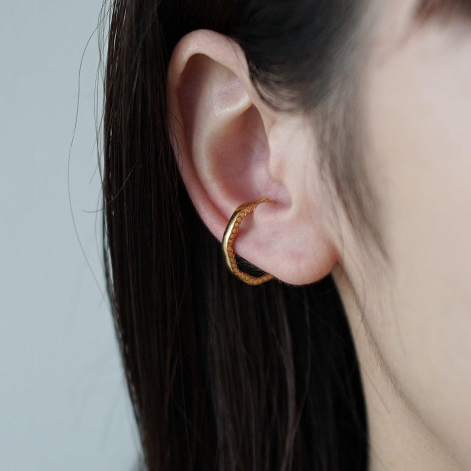 octagon earcuff k18 gold plated［AG921006GP Sterling silver］イヤーカフ