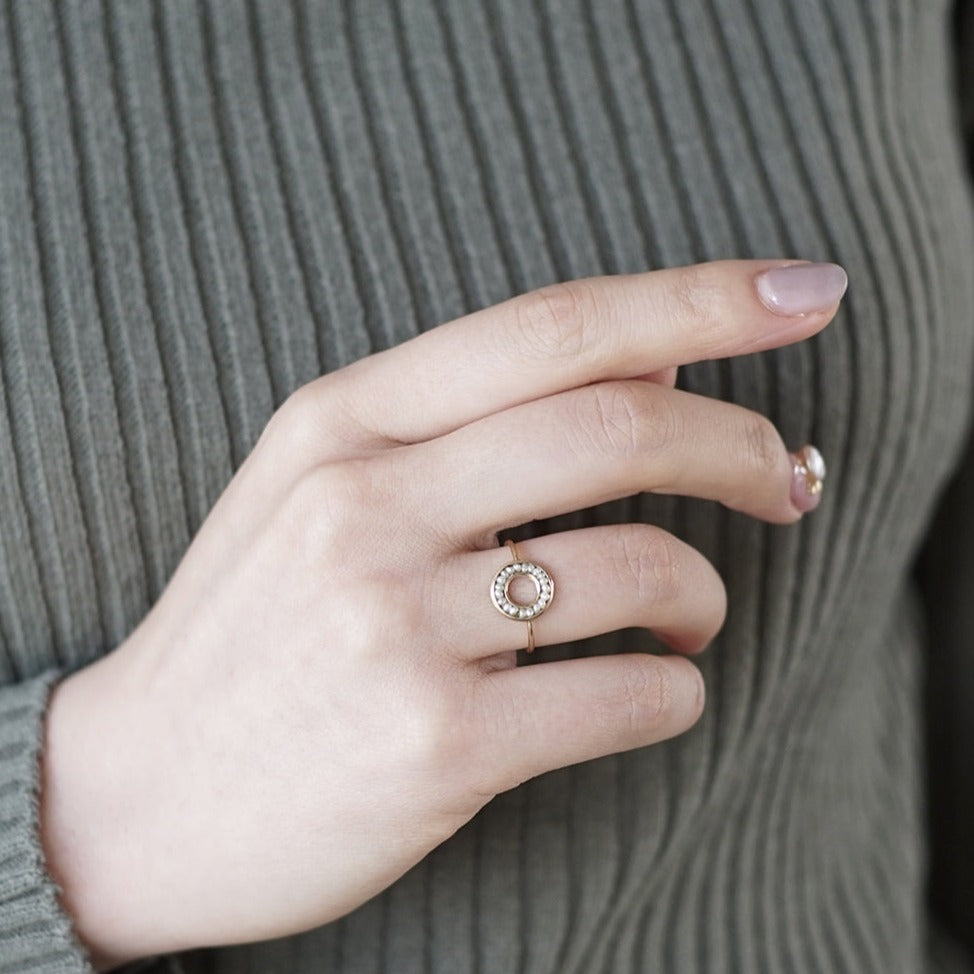 〈●▲■〉pearl ring mini リング