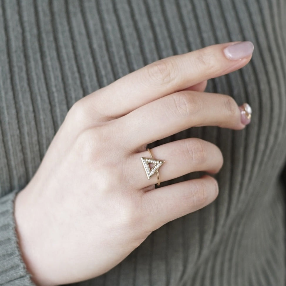 〈●▲■〉pearl ring mini リング