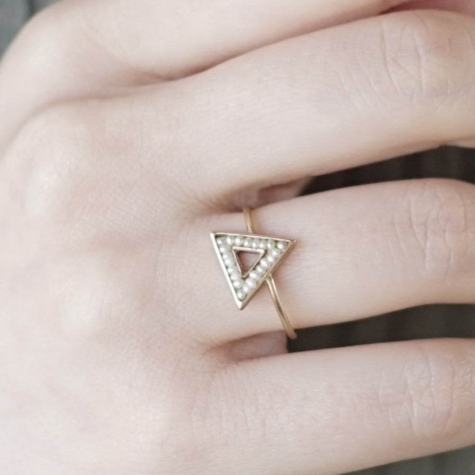 〈●▲■〉pearl ring mini リング