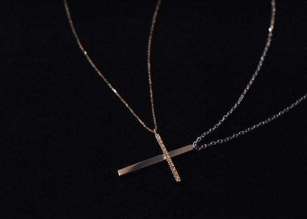 y necklace［LX00942-K10PG Diamond / Silver925］ペアネックレス