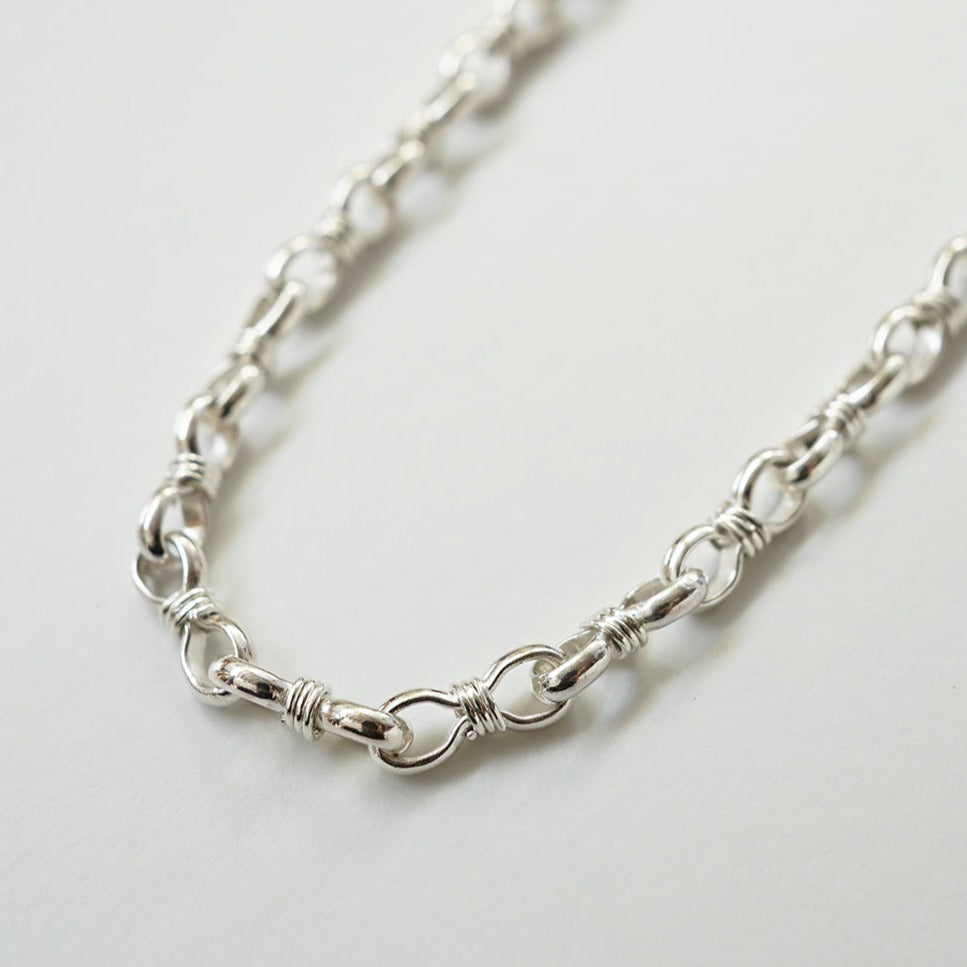 wrapped link chain necklace［AG951105 Britannia silver］ネックレス