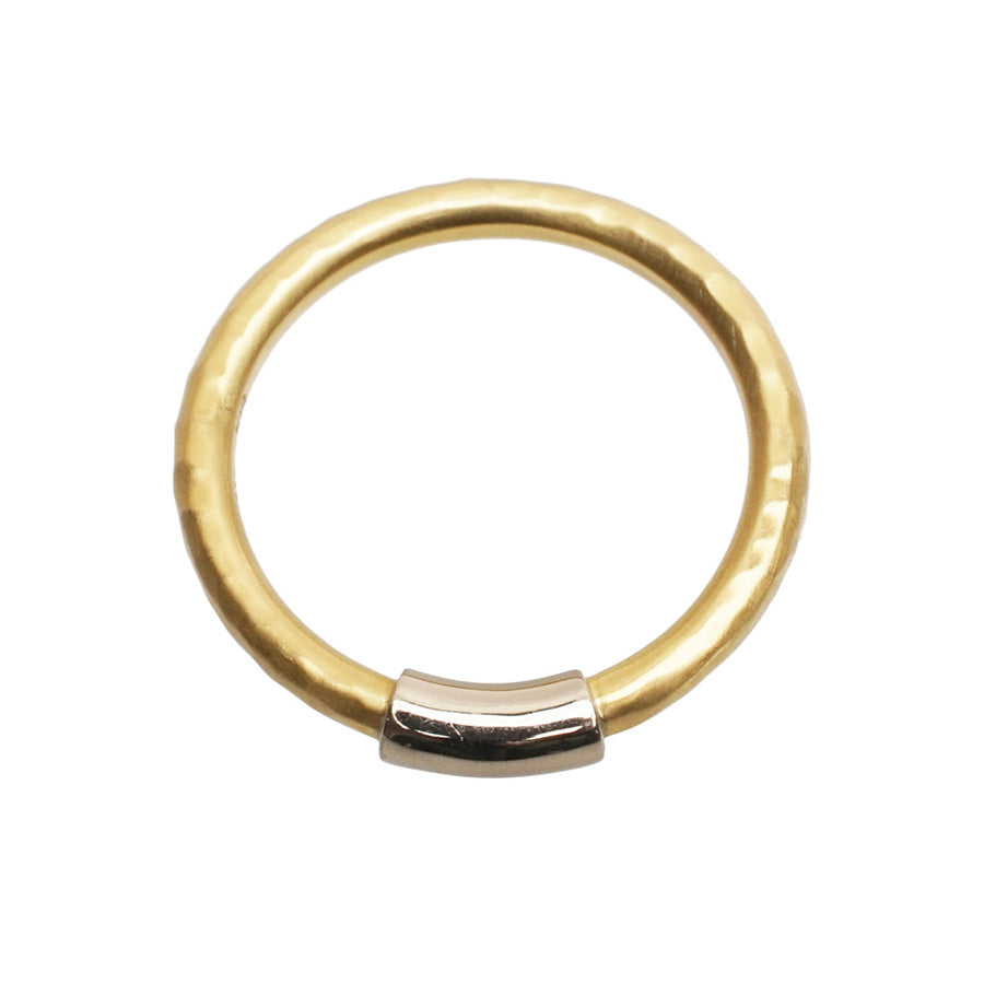 BRIDAL RING［001 HAMMERED - K18WG×K18YG］結婚指輪