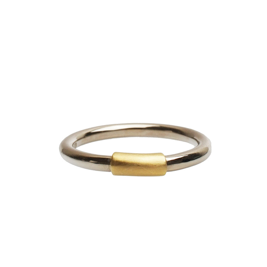 BRIDAL RING［001 PLAIN - K18WG×K18YG］結婚指輪