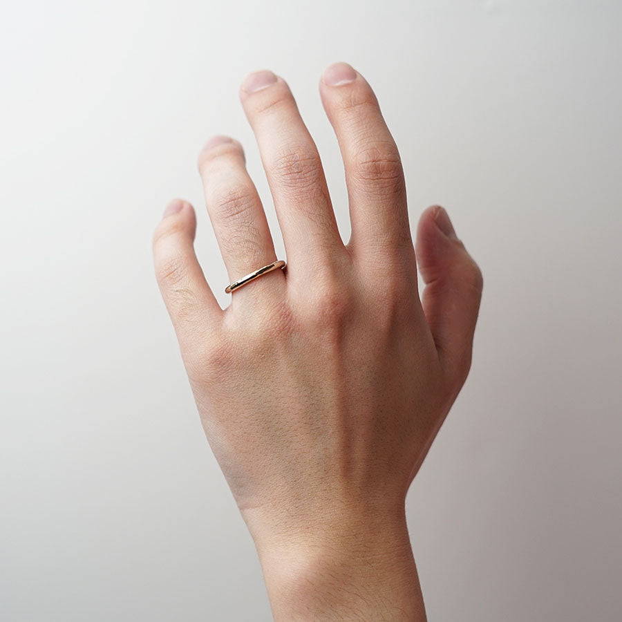 su：スウ - BRIDAL RING 002 HAMMERED マリッジリング