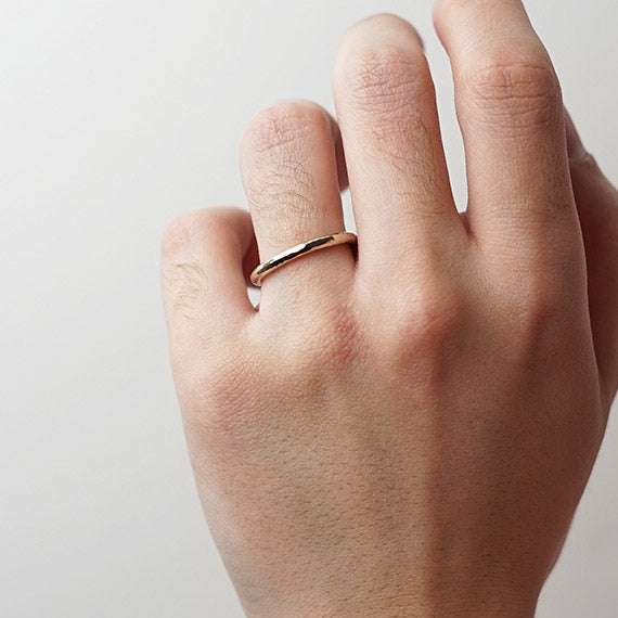 su：スウ - BRIDAL RING 002 HAMMERED マリッジリング