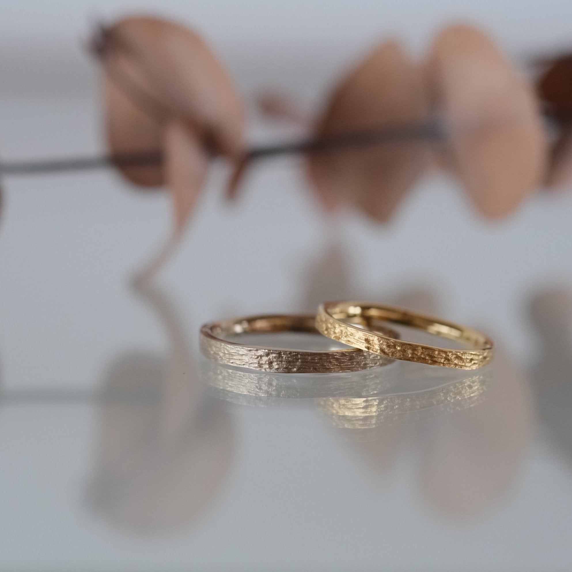 k18 リング　りんご　ゆらゆら sowi：ゆらゆら スリム Pt900/K18YG 結婚指輪