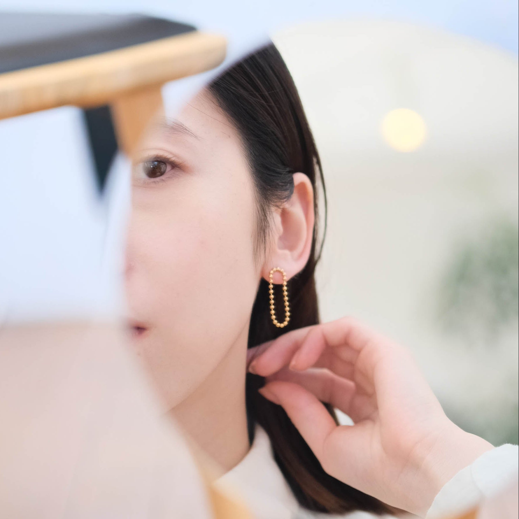 《別注モデル》DOT ループピアス 3cm-GOLD（ペア）