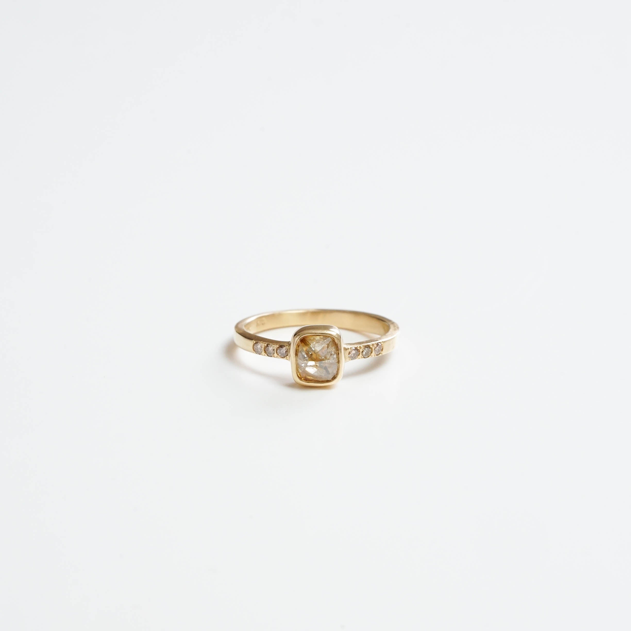 atelier plow-ローズカットダイヤモンド リング［Diamond K18YG #11］