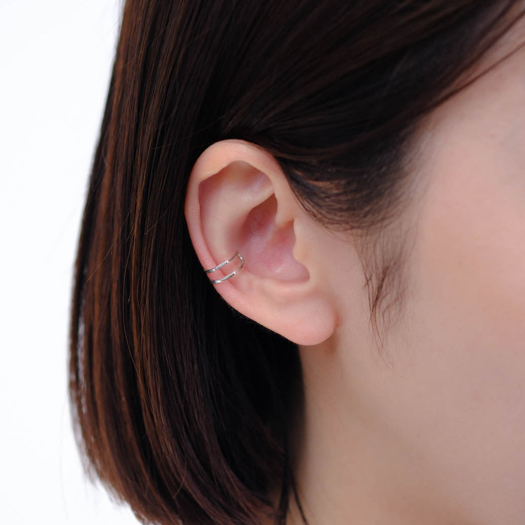 SOURCE objects - Silver Double Bar Ear Cuff［MJM1-226 SV］イヤカフ