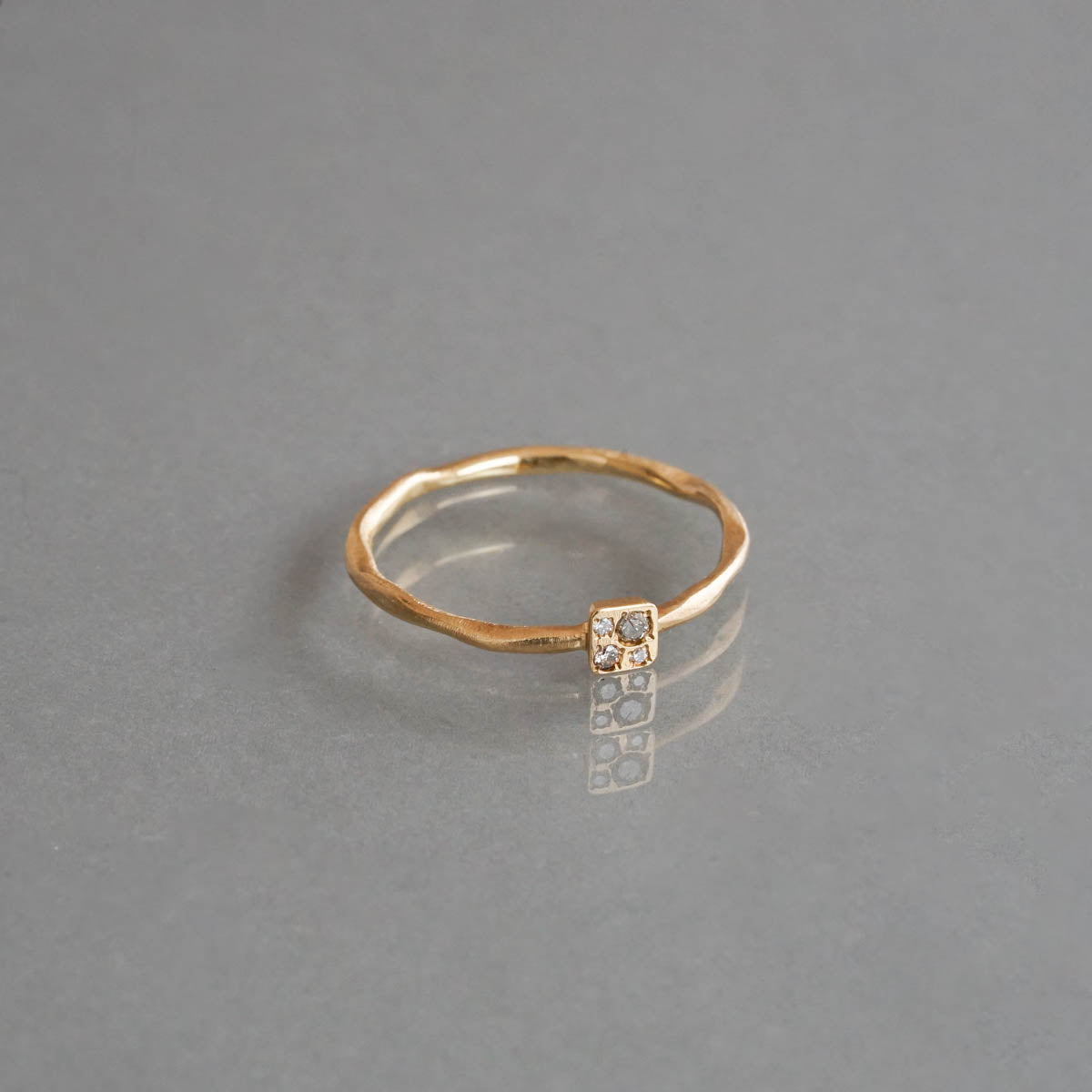 Atelier d'antan - Tiny Square Chocolate［A024201AR001 K18］リング