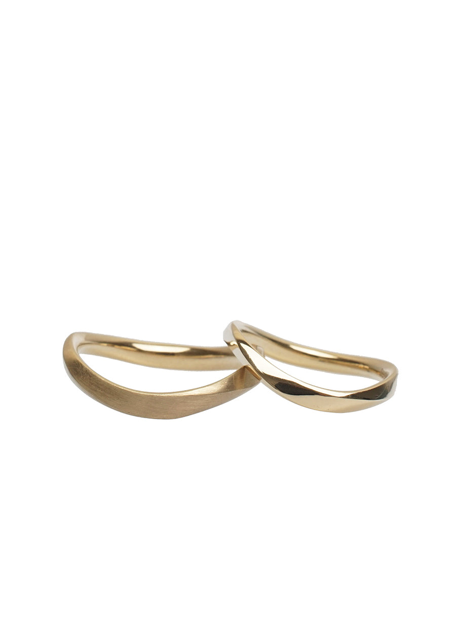 BRIDAL RING［4 twist curve K18YG］結婚指輪（ペア）