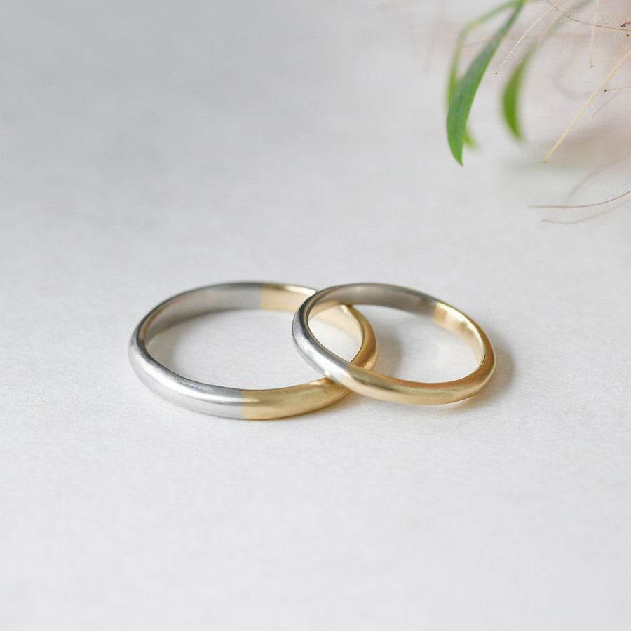 BRIDAL RING［朝やけ 5:5 Pt900/K18YG］結婚指輪
