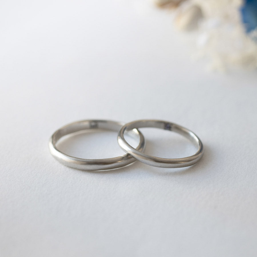 BRIDAL RING［朝やけ プレーン Pt900/Pt900］結婚指輪