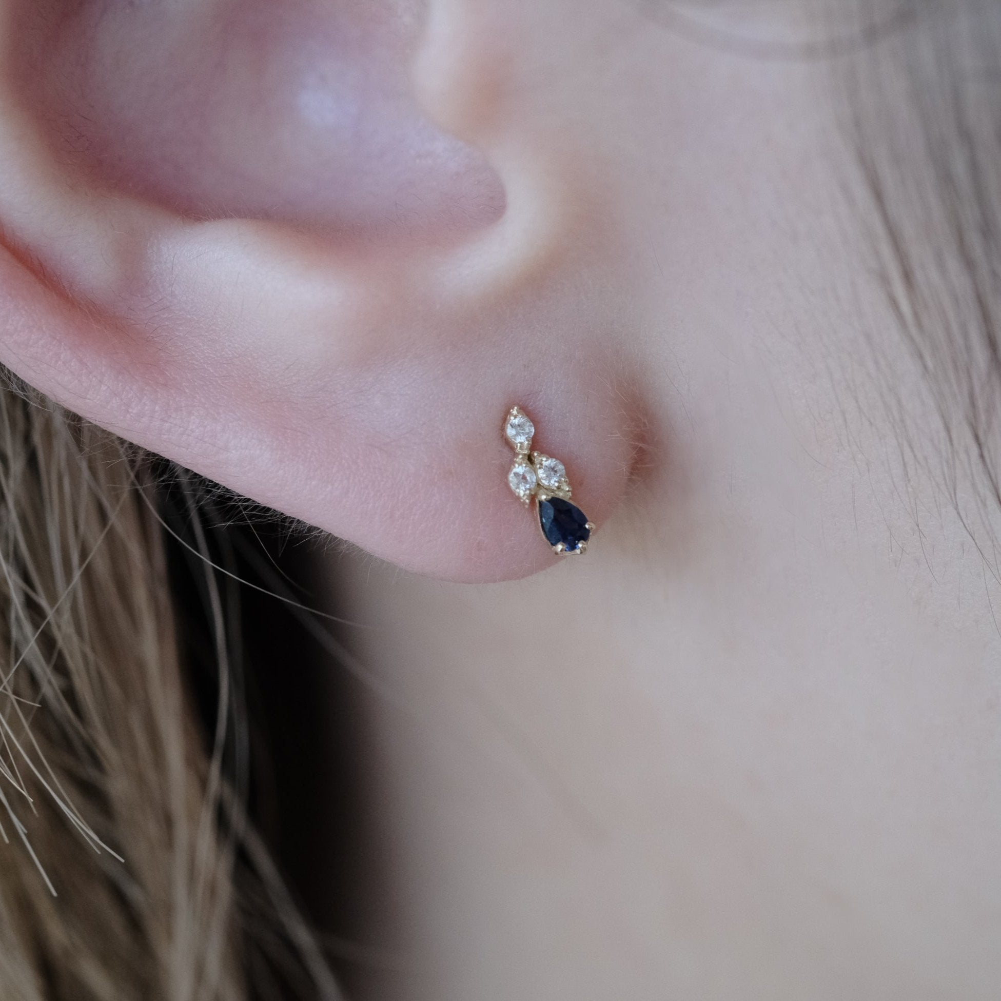 sowi-Gentian Pierce［309E0430-1 K10YG］ピアス