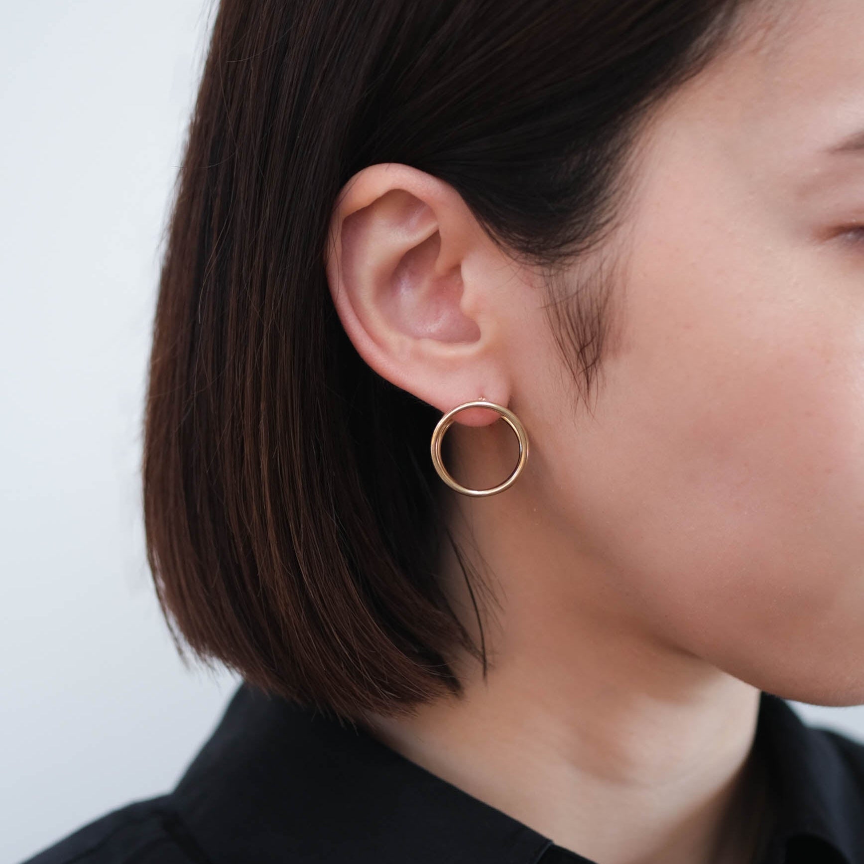 januka-CLIP THICK EARRING L［SV/K18GP］