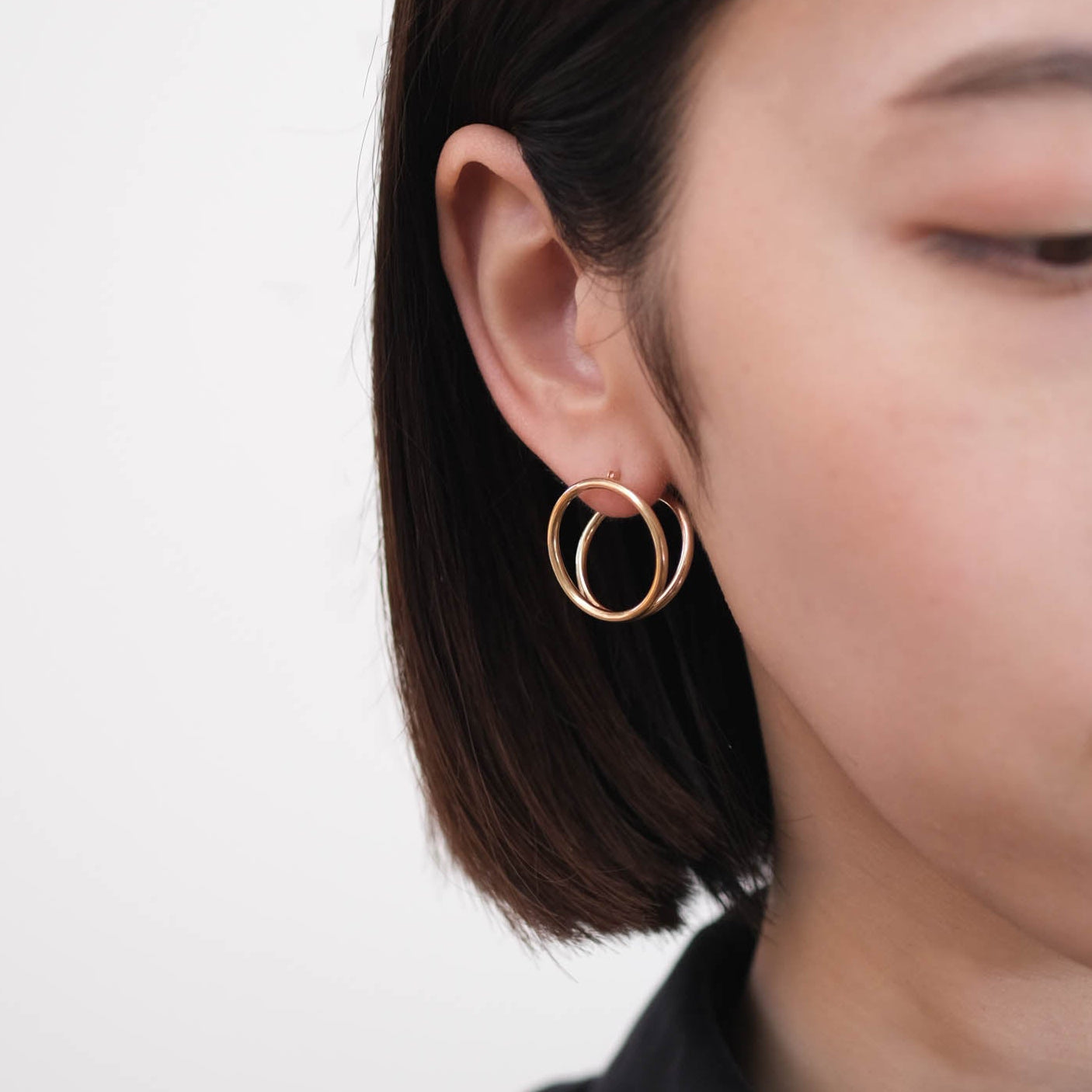 januka-CLIP THICK EARRING L［SV/K18GP］