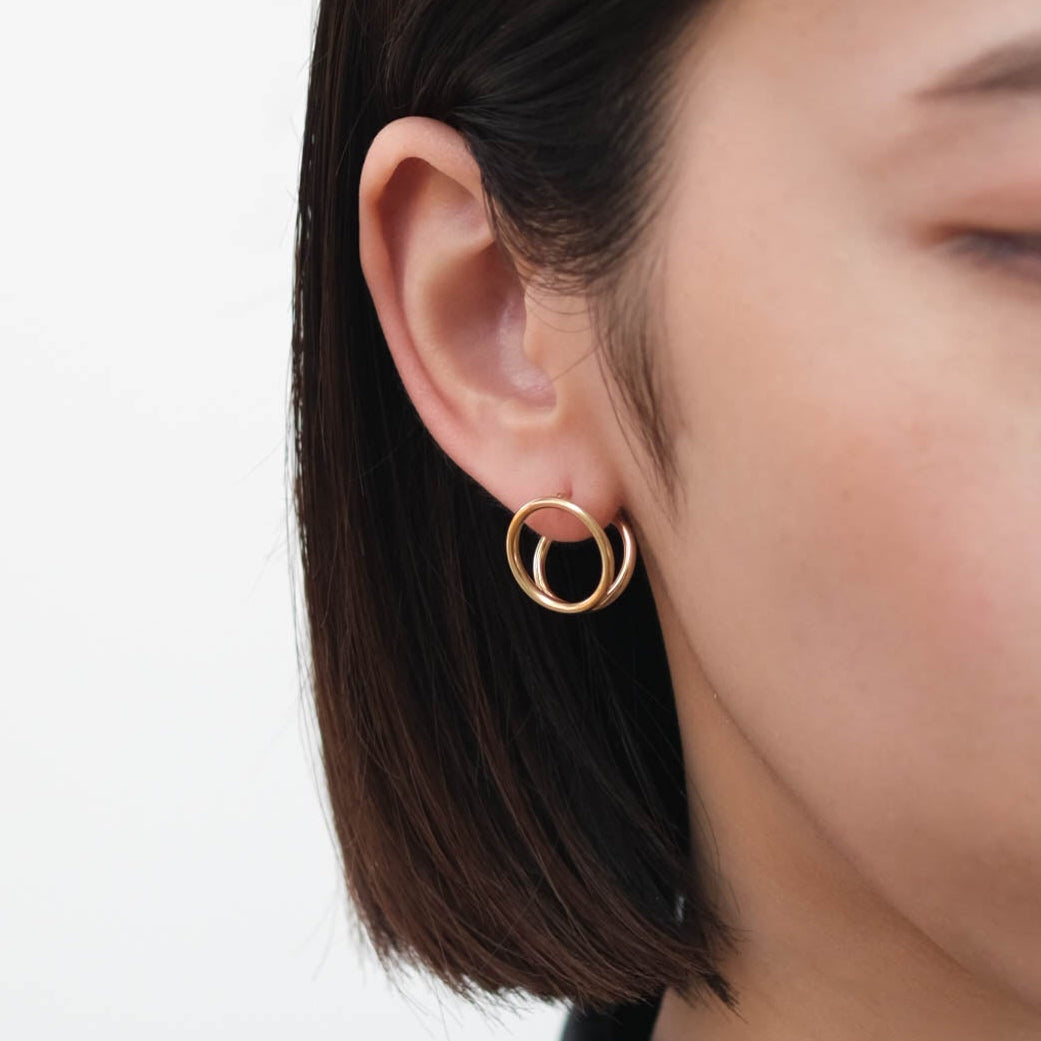 januka-CLIP THICK EARRING S［SV/K18GP］