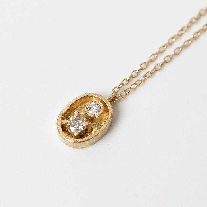 Oval Box Chocolate Necklace［A024201AN009 K18］ネックレス