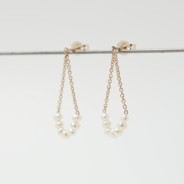 Toile by Atelier d'antan : Round Pearl Chain Pierce A301232A283