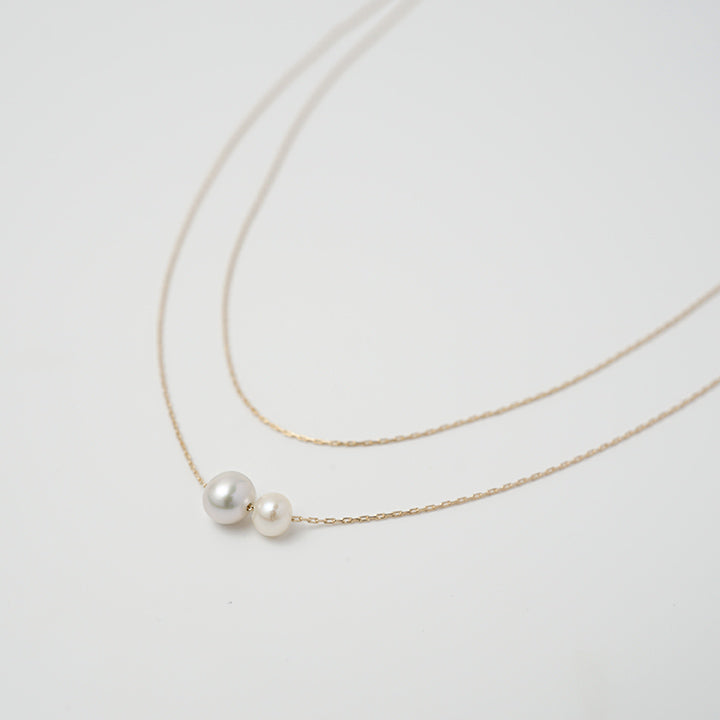2Tone Pearl Necklace［A301231AN269 K10 Pearl］ネックレス