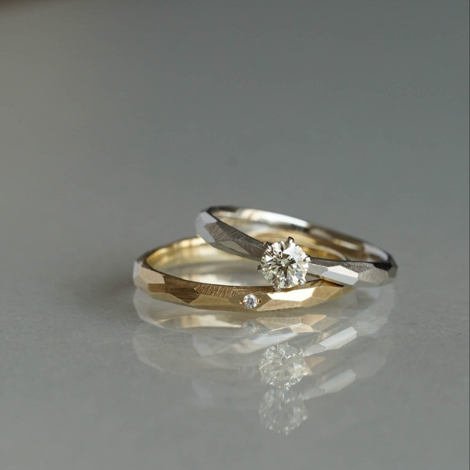Ryui-BRIDAL RING［Rough cut solitaire Pt900］婚約指輪
