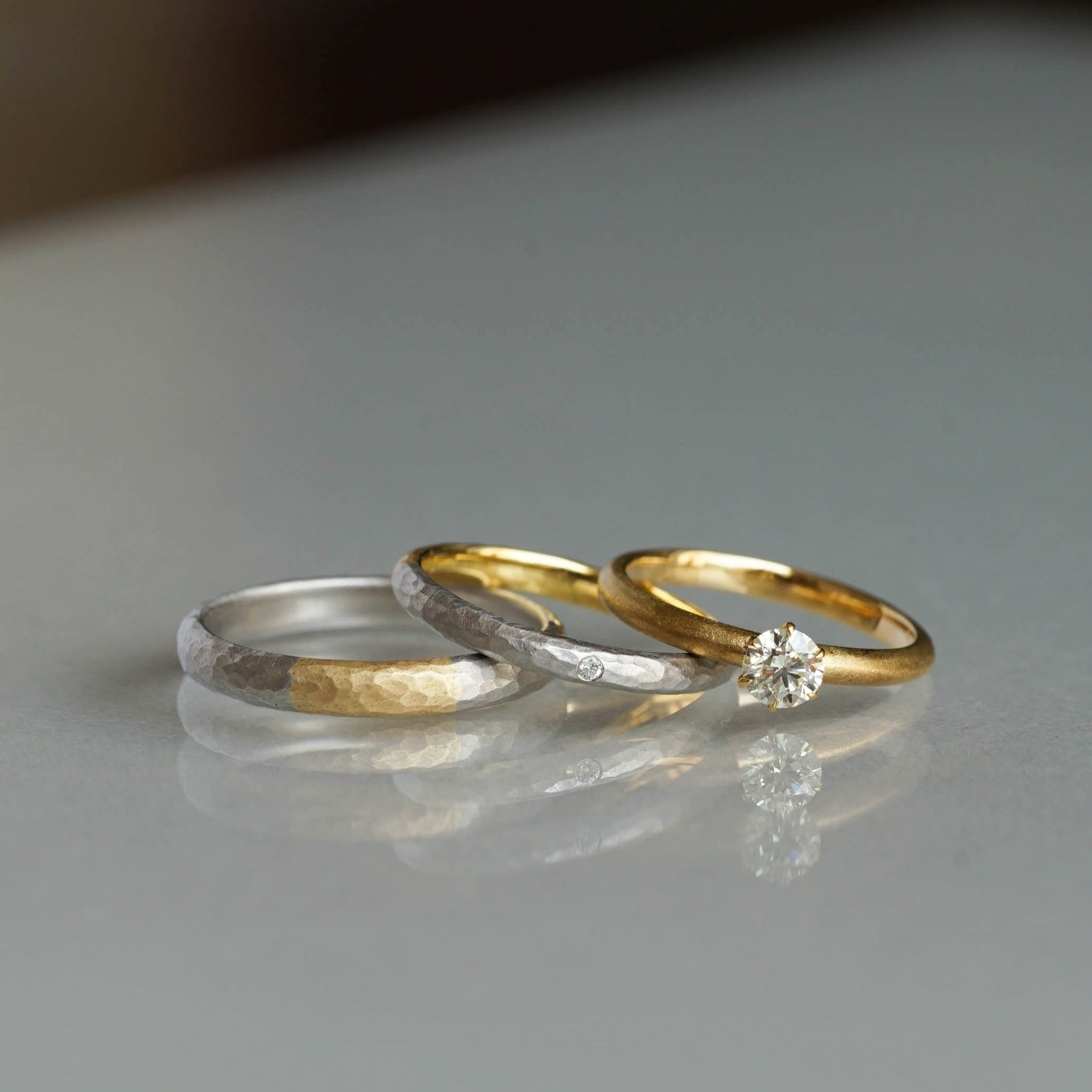 Ryui-BRIDAL RING［Norme solitaire-brilliant cut K18YG］婚約指輪