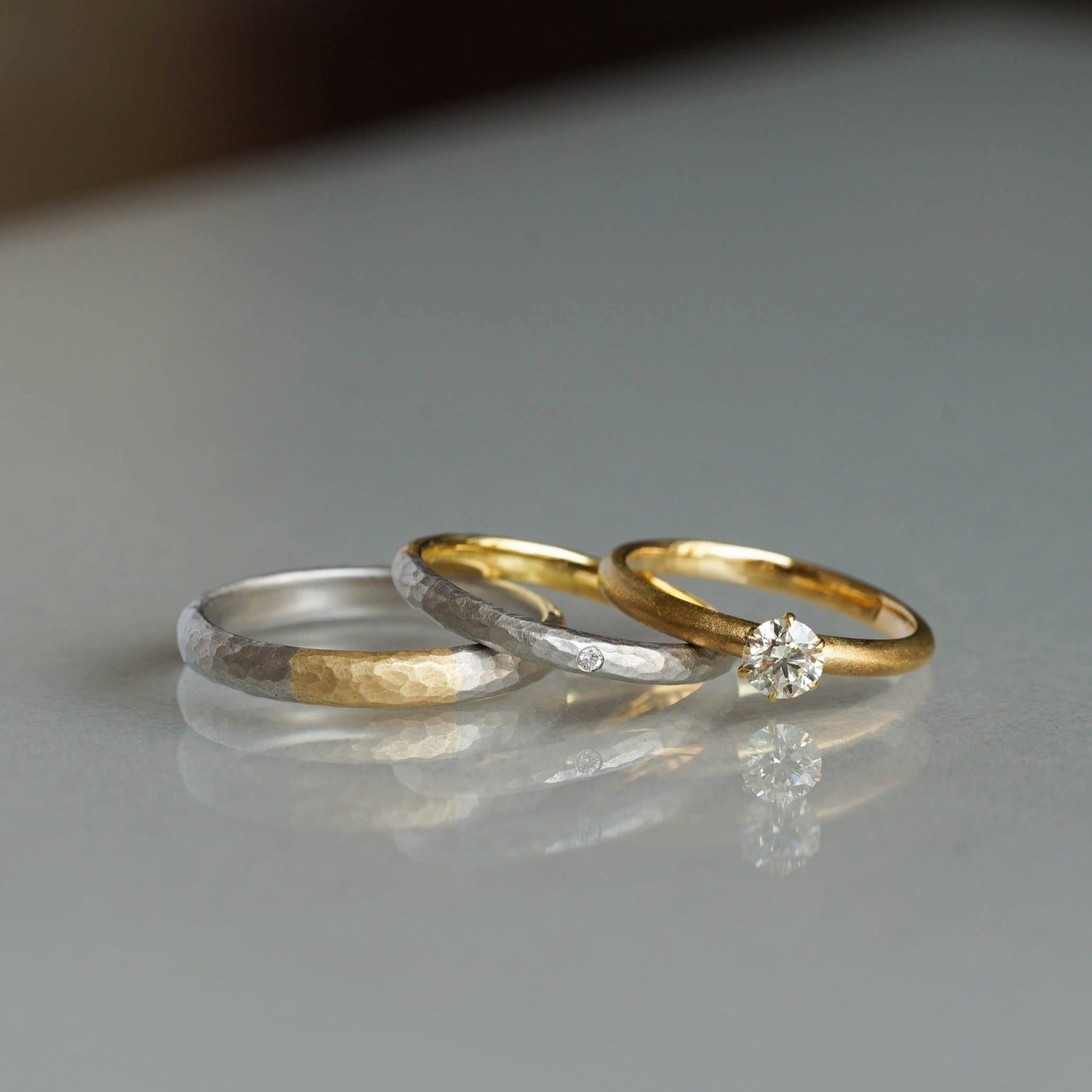 Ryui-BRIDAL RING［Mallet timeless K18YG/Pt900］結婚指輪