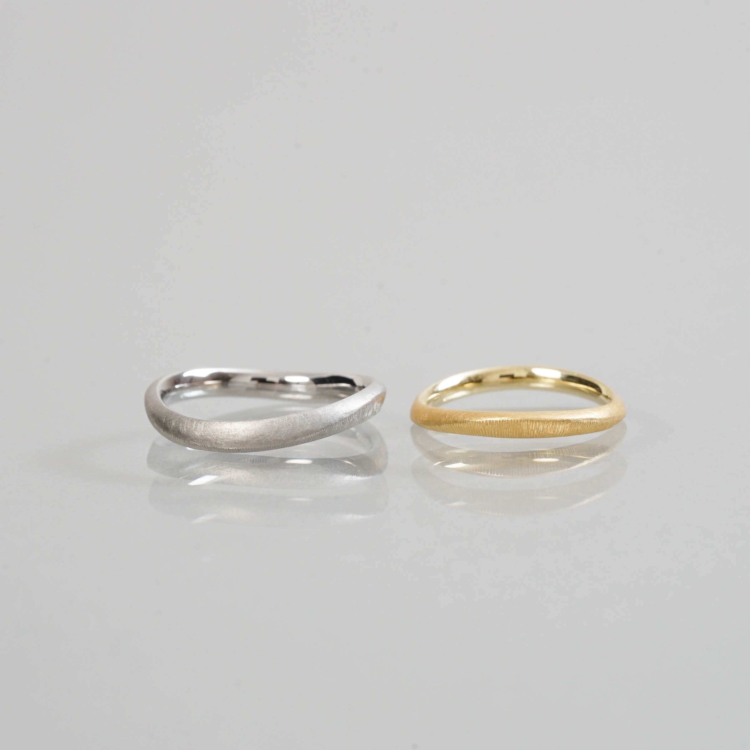 Ryui-BRIDAL RING［Currents Pt900/K18YG］結婚指輪