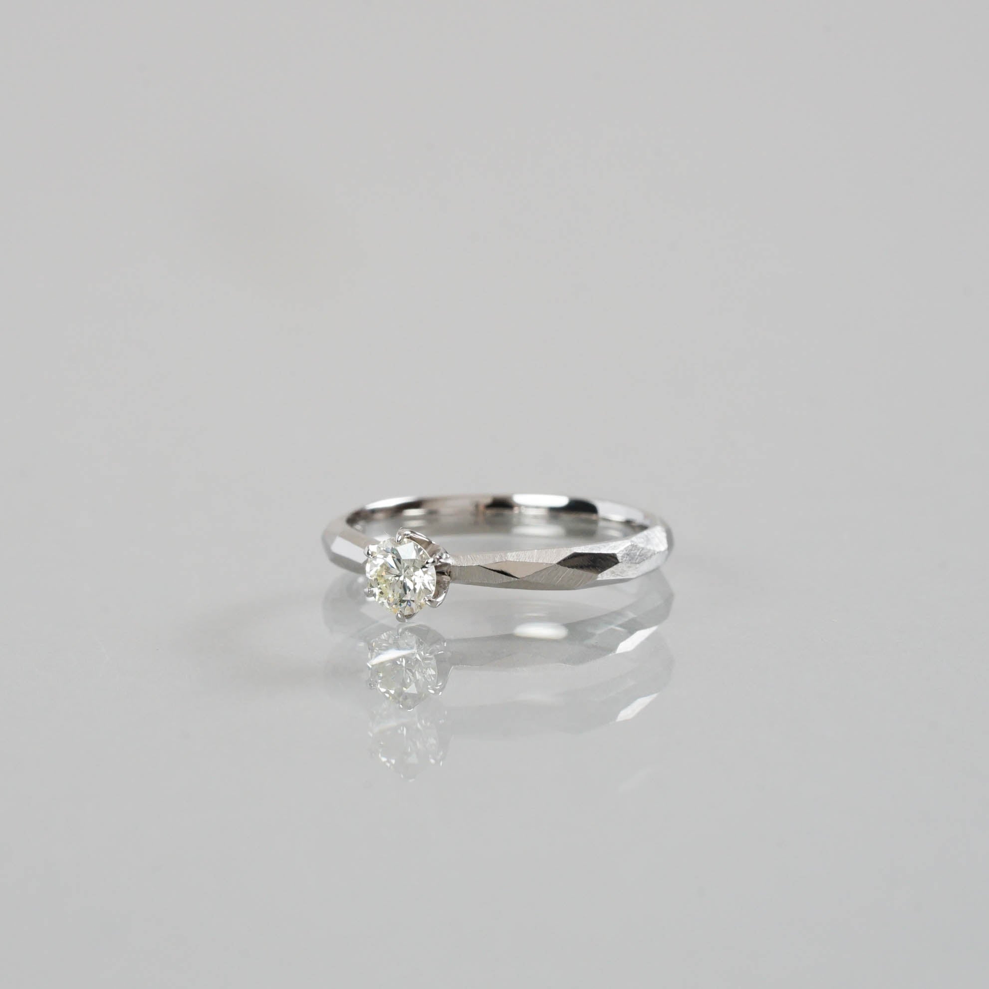 Ryui-BRIDAL RING［Rough cut solitaire Pt900］婚約指輪