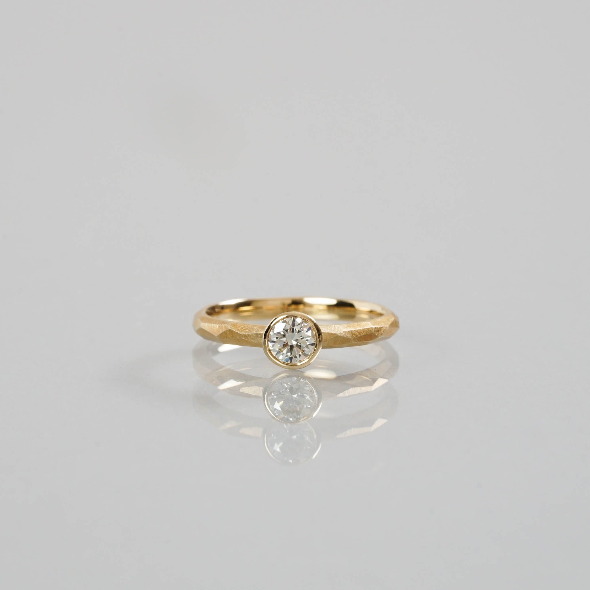 Ryui-BRIDAL RING［Rough cut bezel K18YG］婚約指輪