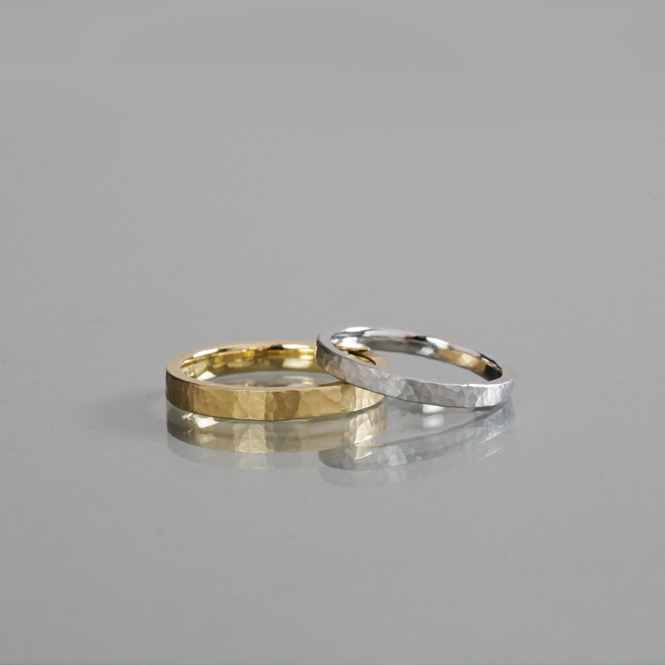 Ryui-BRIDAL RING［Mallet calmline K18YG/Pt900］結婚指輪