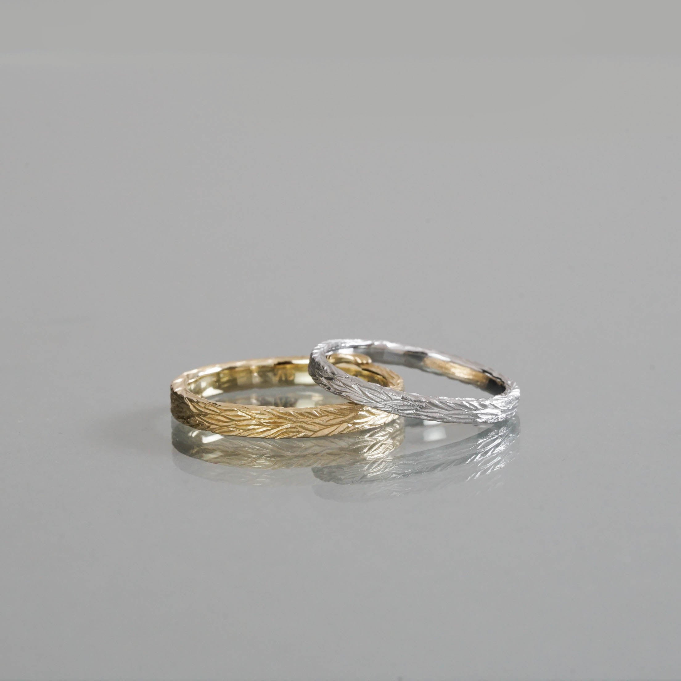 Ryui-BRIDAL RING［Plumage calmline K18YG/Pt900］結婚指輪