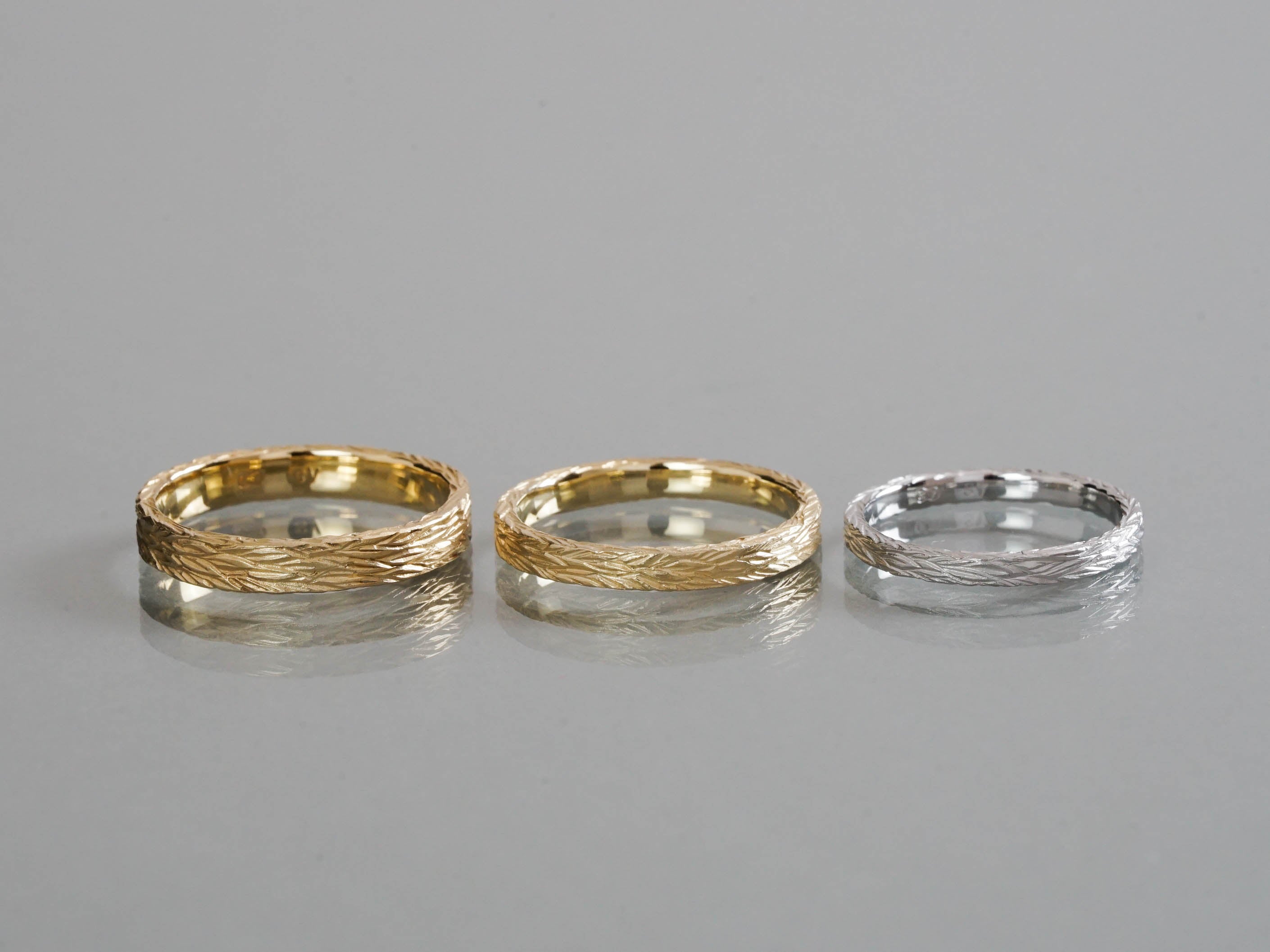 Ryui-BRIDAL RING［Plumage calmline K18YG/Pt900］結婚指輪