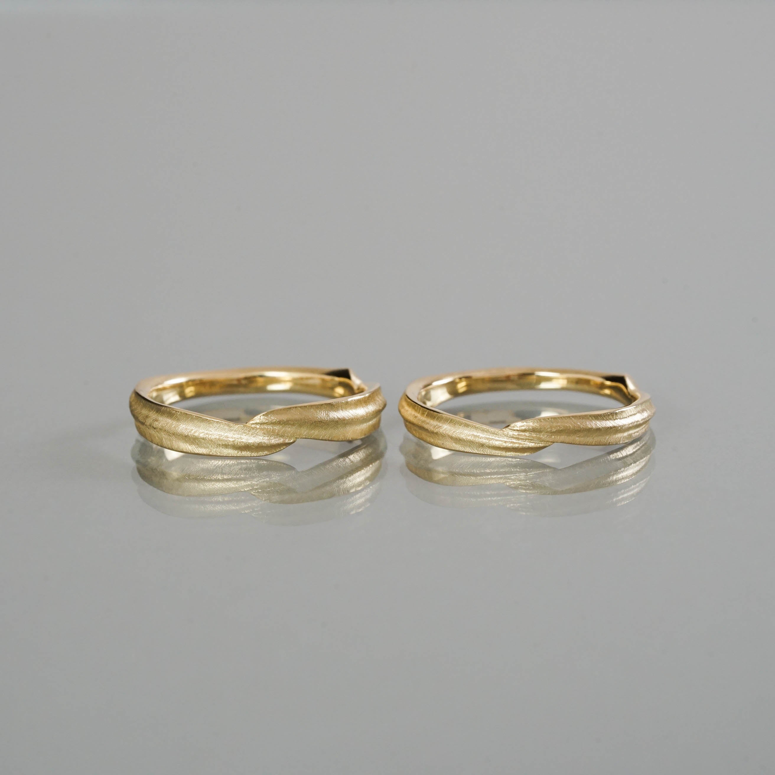 Ryui-BRIDAL RING［Eucalyptus K18YG/Pt900］結婚指輪