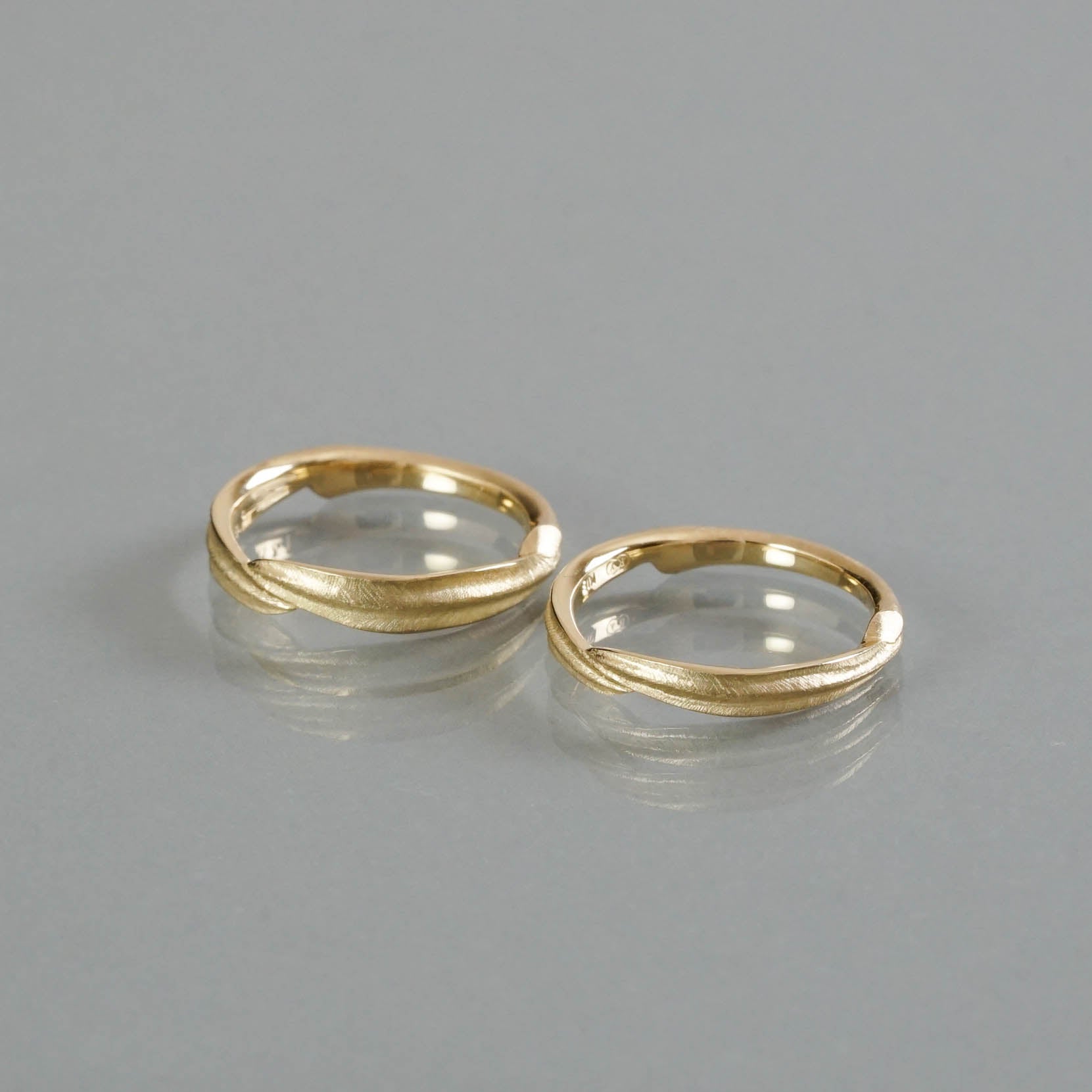 Ryui-BRIDAL RING［Eucalyptus K18YG/Pt900］結婚指輪