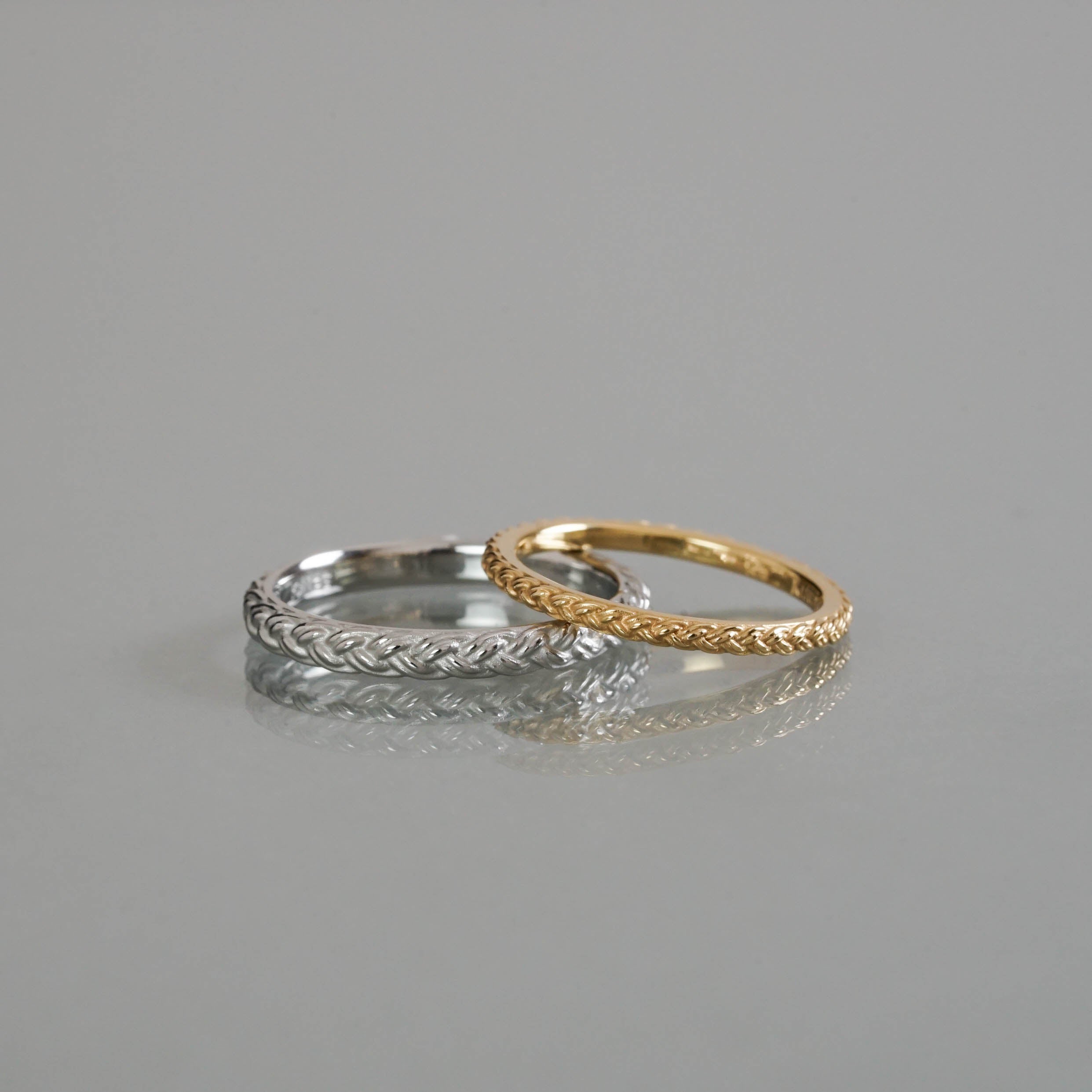 BRIDAL RING［Braid Pt900/K18YG］結婚指輪（ペア）
