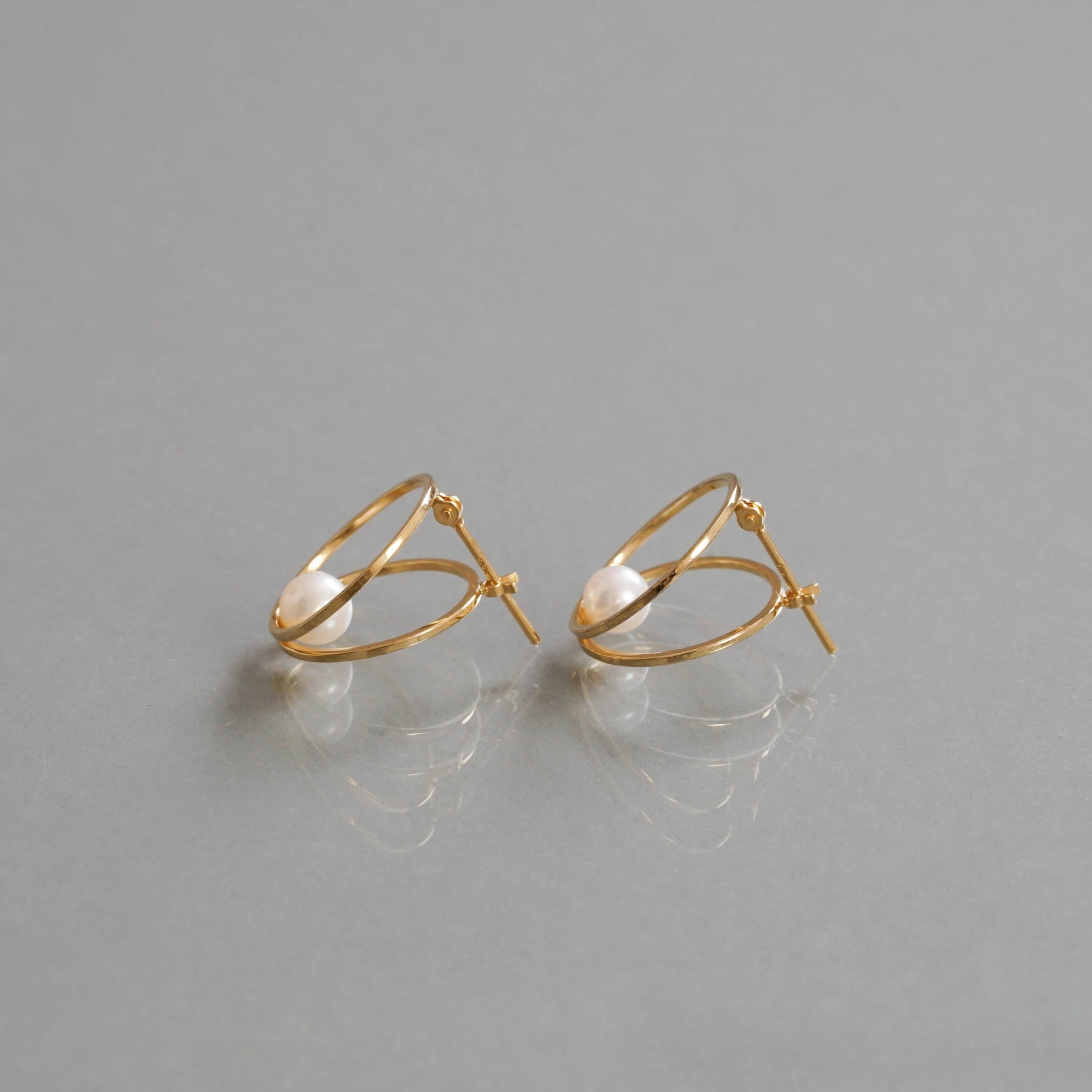 januka-CLIP PEARL Pierce S［SV/K18GP］ピアス