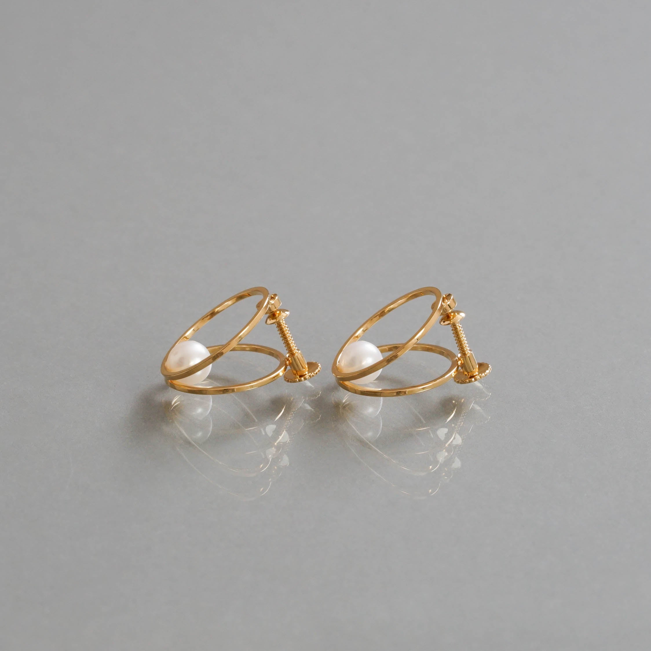 januka-CLIP PEARL Earrings S［SV/K18GP］イヤリング