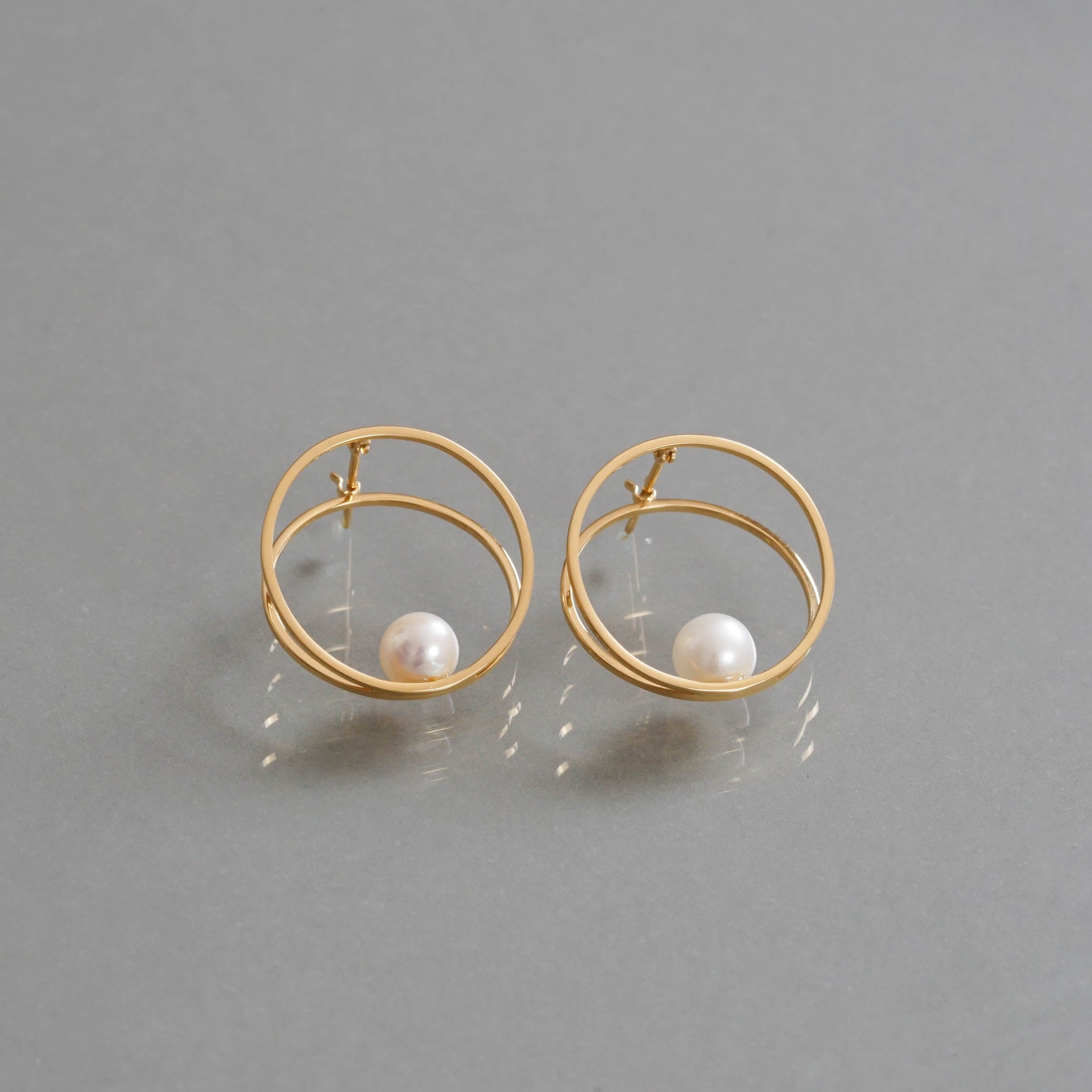 januka-CLIP PEARL Pierce L［SV/K18GP］ピアス