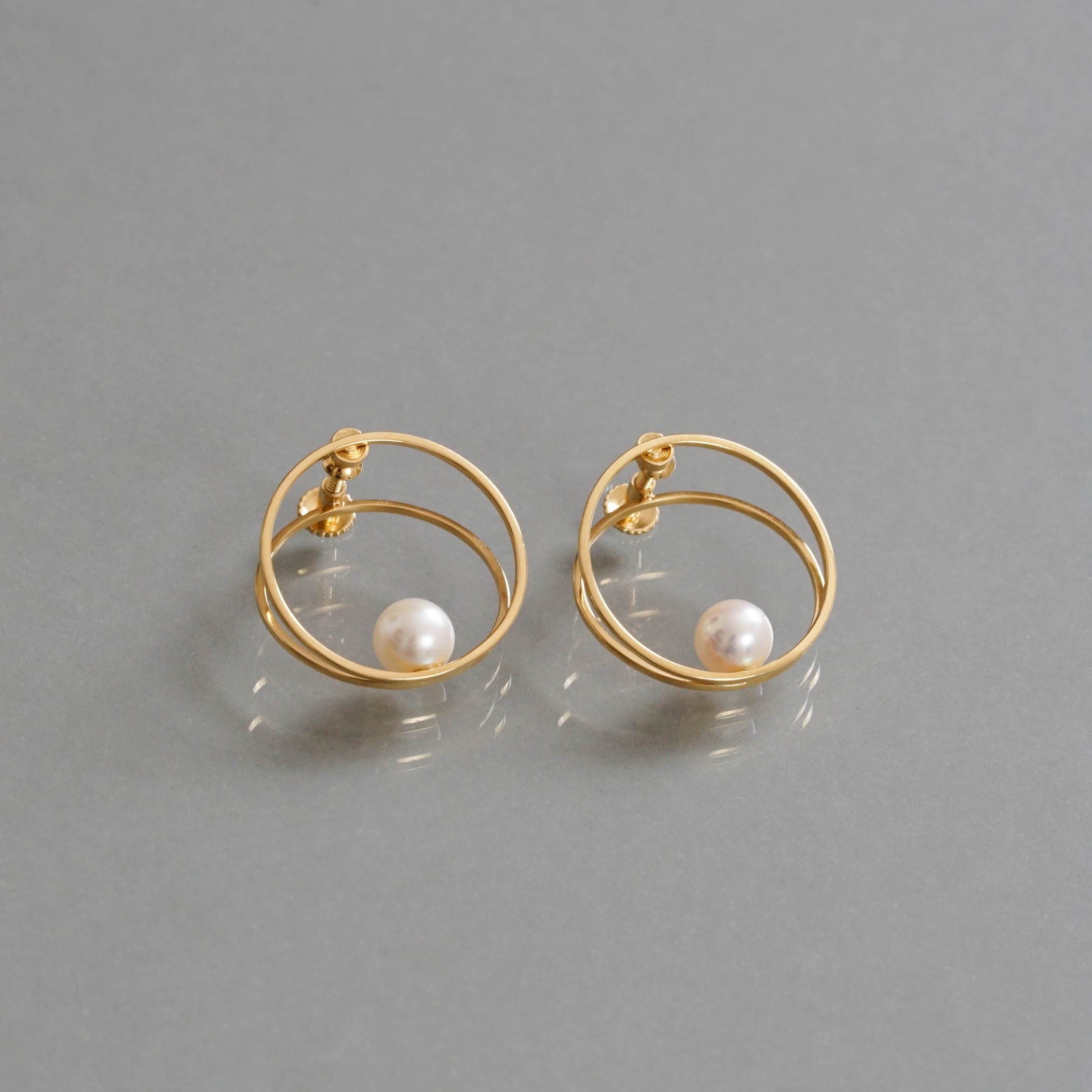 januka-CLIP PEARL Earrings L［SV/K18GP］イヤリング