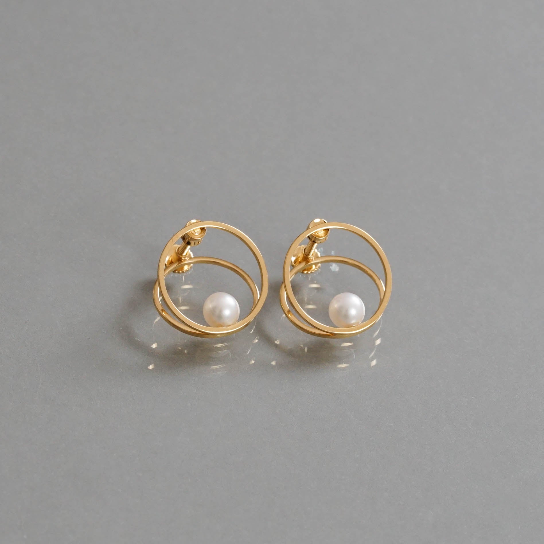 januka-CLIP PEARL Earrings S［SV/K18GP］イヤリング
