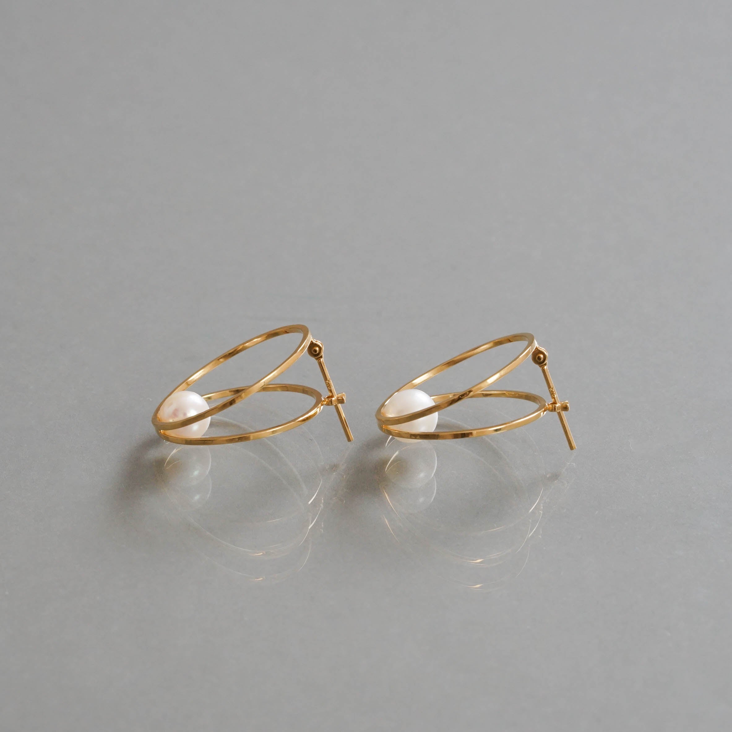 januka-CLIP PEARL Pierce L［SV/K18GP］ピアス